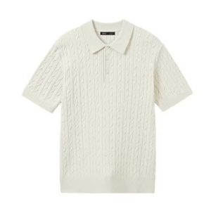 Áo Polo dệt kim vặn thừng ngắn tay